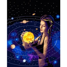 Картина по номера - Момиче и планети – GX 42153