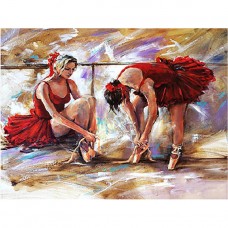 Комплект за рисуване по номера - Балерини в червено GX 21633