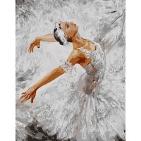 Комплект за рисуване по номера - Балерина Лебед GX 8074