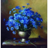 Сини цветя Диамантен гоблен FL 304015