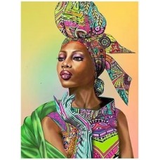 Африканско момиче - диамантен гоблен LD 304049