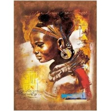 Африканско момиче - диамантен гоблен LD 304050