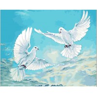 КАРТИНИ ПО НОМЕРА -Бели гълъби ZE 5947