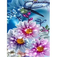  FL 304047 Пеперуди и цветя - Диамантен гоблен