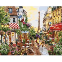 Картина по номера - Париж в цветя ZG 33312