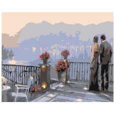 Картина по номера - Двама гледат към залива-картини Ричарда Макнейла