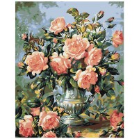 Картина по номера - Рози във вазата Z 022