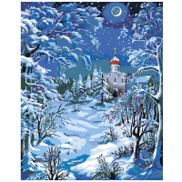 Картина по номера - Църква в снега Z 038