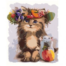 Картина по номера - Котка и мишка ZG 0058