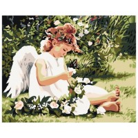 Картина по номера - Ангел в градината ZG 0170