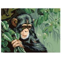 GI 304098 Диамантен гоблен - Маймуна