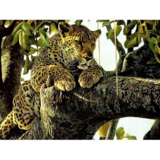 GI 304145 Диамантен гоблен - Тигър на дърво
