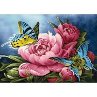  FL 304095 Пеперуда и цветя - Диамантен гоблен
