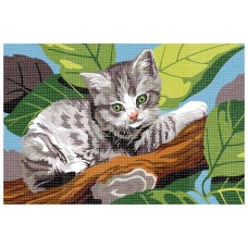 Котка на дървото - Картина по номера CX 3740