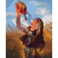 Момиче в полето - Комплект за рисуване по номера ZG 40549