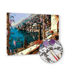 Красив морски град - Картина по номера ZE 3246