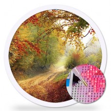Диамантен гоблен с кръгла форма - Есен в гората DRL 027