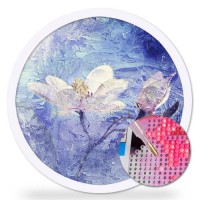 Диамантен гоблен с кръгла форма - Пролетно цвете DRL 022