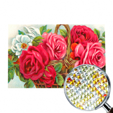 Елмазени гоблени - Кошница с рози EZ 333024