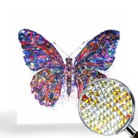 Елмазени гоблени - Цветна пеперуда EZ 333090