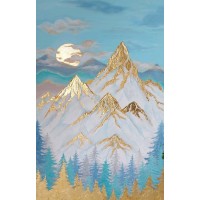 Зимата в планината - Картина по номера ZE 3398