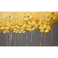 Златни цветя - Картина по номера ZE 3378