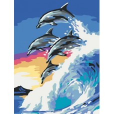 Делфини - Картина по номера CX 3537