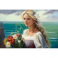 Момиче до морето - Картина по номера ZG 10200