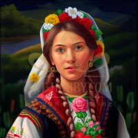 Хубава българка - Картина по номера ZP 431