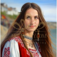 Българско момиче - Картина по номера ZP 476