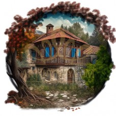 Стара селска къща - Картина по номера ZP 491
