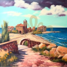 Приморско село - Картина по номера ZP 528