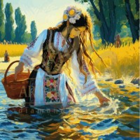 Момиче на реката - Картина по номера ZP 5115