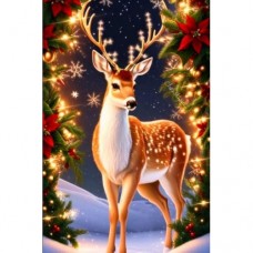 Коледен елен - Картина по номера ZG 10796