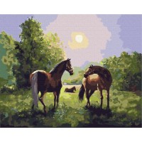 Семейство на коне - Картина по номера ZG 10838