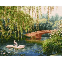 Лебеди в парка - Картина по номера ZG 10842