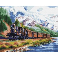 Влак в планина - Картина по номера ZG 10890
