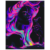 Флуорисцентните картини - Жена с ярка коса FLU 58