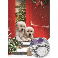 Картина по номера - Коледа и кучета ZE 3496