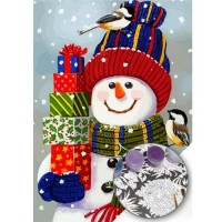 Картина по номера - Снежен човек с подаръци ZE 3501