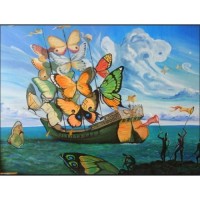 Кораб с пеперуди - Салвадор Дали - Картина по номера ZG 10658