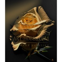 Красива роза със злато - Картина по номера ZG 10092