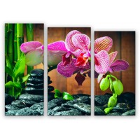 TRP 0008 Диамантен гоблед- триптих Орхидея